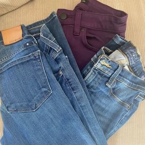3 pairs of Lucky Beand skinny jeans sz 00/24
